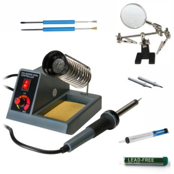 Stanz Variable Temperature Soldering Station soldering iron soldering gun with extra tips In Kit