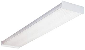 Lithonia Lighting Fluorescent Square 2 lamp, 4 feet, 120V Wraparound Light, 32W T8