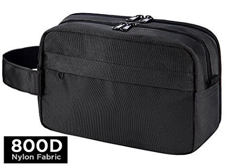 Toiletry Bag, GRM Travel Kit Waterproof Shaving Bags Dopp Kit Wash Bag Toiletry Organizer, Black