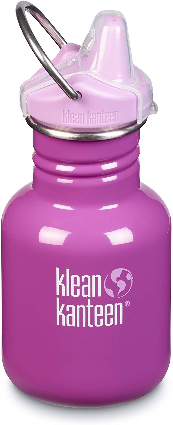 Klean Kanteen Kid Kanteen Classic Sippy Single Wall Stainless Steel Kids Water Bottle with Sippy Cap