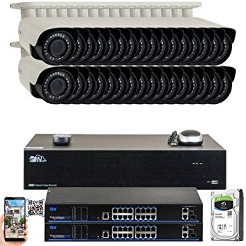 GW Security AutoFocus 4K (8MP) IP Camera System, 32 Channel H.265 4K NVR, 32 x 8MP UltraHD 3840x2160 Bullet POE Security Camera 4X Optical Motorized Zoom Outdoor Indoor