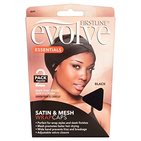 Evolve Satin and Mesh Wrap Caps 2 Pack