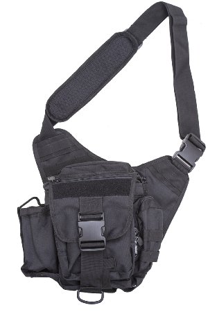 Tactical Messenger Bag - Ergonomic Bag With Shoulder Strap and Bottle Holder