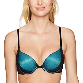 Vassarette Women's Lace Overlay Push Up Bra 75375