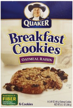 Quaker Chewy Breakfast Cookies Oatmeal Raisin, 6 Count