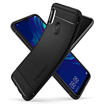 Spigen [Rugged Armor] Case for Huawei P Smart 2019, Original Patent Design Slim Protection Flexible Black TPU Phone Case Cover for Huawei P Smart 2019 Case (Also Compatible as Honor 10 Lite Case)