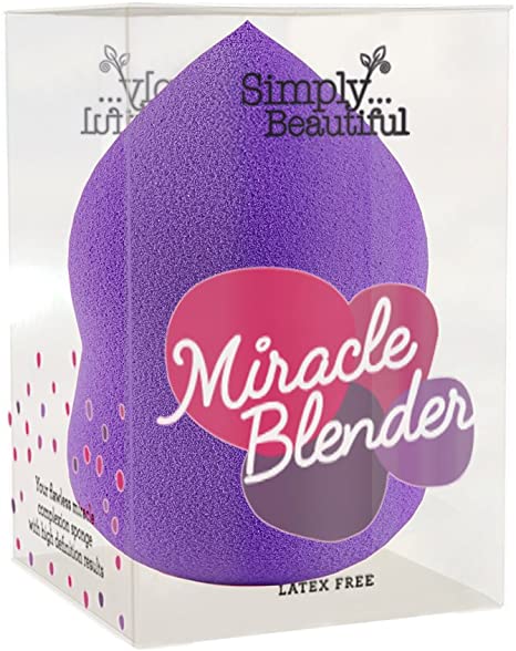 Make up Blender, Miracle Makeup Sponge : Latex Free, Tear Drop Shape in Luxurious Purple 1 x Blender Per Pack