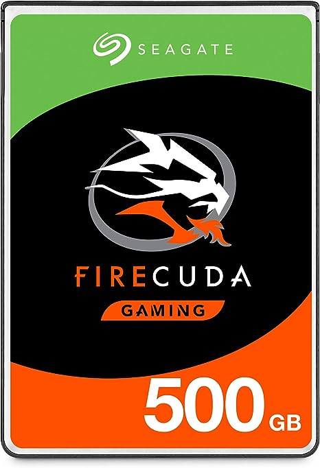 Seagate FireCuda 500 GB Solid State Hybrid Drive Performance SSHD – 2.5 Inch SATA 6 Gb/s Flash Accelerated 8 GB Cache for Gaming PC Laptop (ST500LX025)