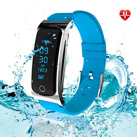 Fitness Tracker, LEKANG Activity Tracker with Wrist-Based Heart Rate Monitor, Water Resistant Smart Band with Step Tracker Sleep Monitor Calorie Counter Notification Alerts for Android iOS Smartphone