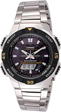 Casio Men's AQS800WD-1EV Slim Solar Multi-Function Analog-Digital Watch