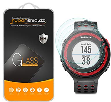 [3-Pack] Supershieldz for Garmin Forerunner 220 / 225 / 230 / 235 / 620 / 630 Tempered Glass Screen Protector, Anti-Scratch, Anti-Fingerprint, Bubble Free, Lifetime Replacement Warranty