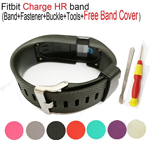 Fitbit Charge HR Band,Budesi Replacement Accessories Wristband for Fitbit Charge HR Wireless Activity Fitness Tracker Black-Small