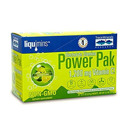 Electrolyte Stamina Power Pak 1200mg Vitamin C Lemon Lime 32 Ea Packets (1 Pack)