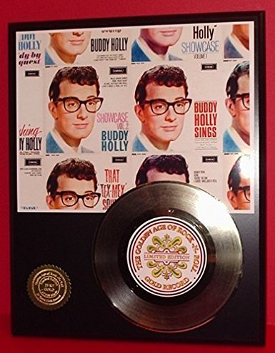 Buddy Holly 24Kt Gold Record LTD Edition Display