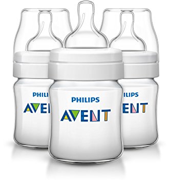 Philips Avent Anti-colic  Baby Bottles Clear, 4oz, 3 Piece