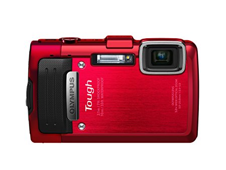 Olympus Stylus TG-830 iHS Digital Camera with 5x Optical Zoom and 3-Inch LCD (Red) (Old Model)
