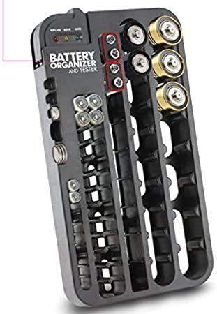 72 Battery Storage Caddy Box Holder Organizer Battery Capacity Tester AA AAA D C