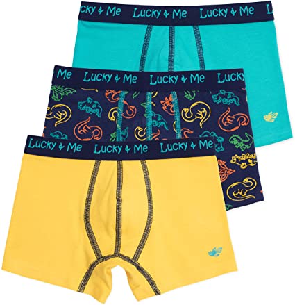 Lucky & Me | Liam Boys Boxer Briefs | Children's Tagless Soft Cotton Underwear | 3 Pack