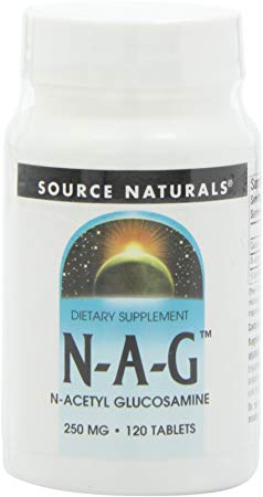 Source Naturals N-A-G 250 mg N-Acetyl Glucosamine For Joint Support And Intestinal Lining - 120 Tablets