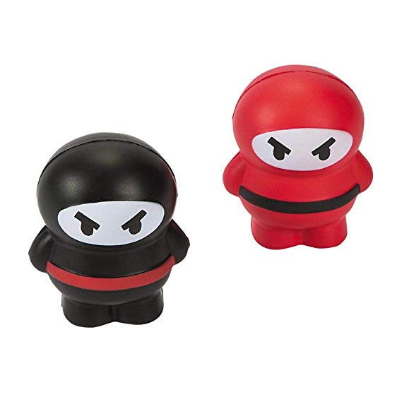 Ninja Relaxable Stress Balls Party Favors - 12 PC