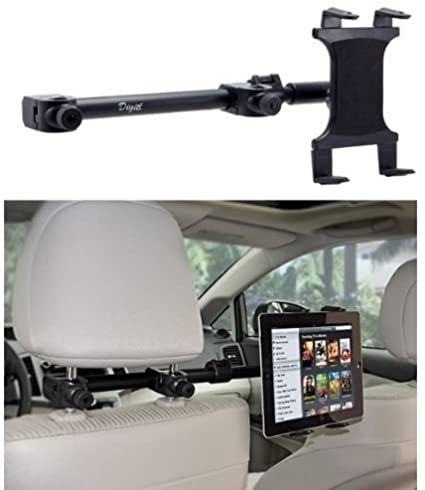 Premium Car Headrest Tablet Mount Backseat Holder Stand {Multi Passenger} Works with All Tablets - Apple iPad PRO Air Mini Samsung Tab A E S4 w/Anti-Vibration Swivel Cradle (7-15 inch displays)