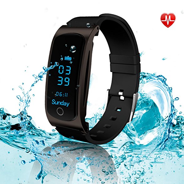 Fitness Tracker, LEKANG Activity Tracker with Wrist-Based Heart Rate Monitor, Water Resistant Smart Band with Step Tracker Sleep Monitor Calorie Counter Notification Alerts for Android iOS Smartphone