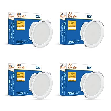 Murphy 10-Watts Trimless Round Led Panel Ceiling Light (Cool White, Pack Of 4)(Others)