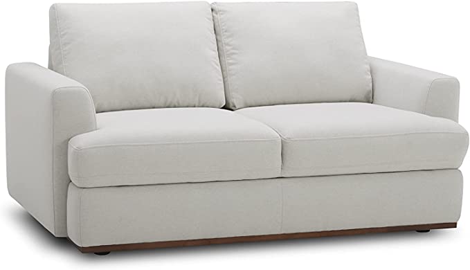 Amazon Brand – Rivet Modern Loveseat Sofa with Underseat Storage, 63.8"W, Chalk