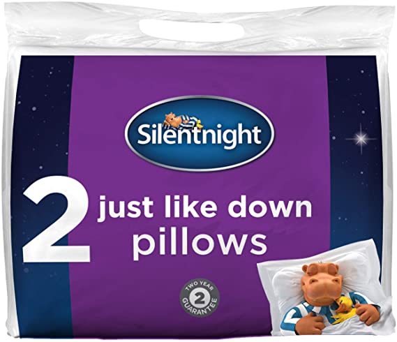 Silentnight New Just Like Down Pillow Pair, Soft/Medium Support