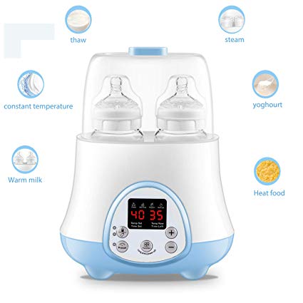 Baby Bottle Warmer & Steam Sterilizer 6-in-1 with Milk, Formula Warmer, Baby Food Heater, Intelligent LED Display, Reservation Function and Accurate Temperature Control, Fit Most Baby Bottles.