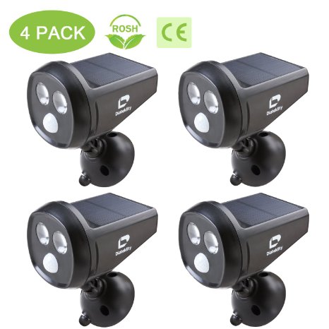 Diateklity LED Motion Sensor Light - Wireless Spotlight Solar Motion Light - Solar Powered Outdoor Light - Weatherproof - 240 Lumens (4)