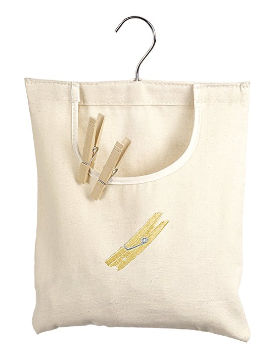 Whitmor Canvas Clothespin Bag