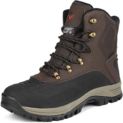 NORTIV 8 Men's 170411 Insulated Waterproof Construction Hiking Winter Snow Boots