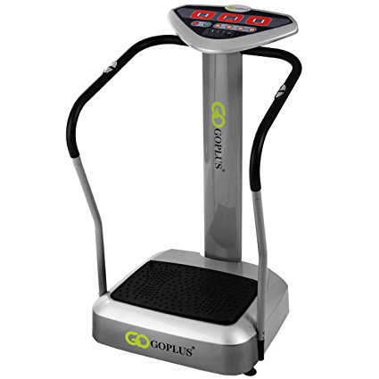 Goplus Full Body Vibration Platform Machine Crazy Fit Massage Fitness Slim, Gray