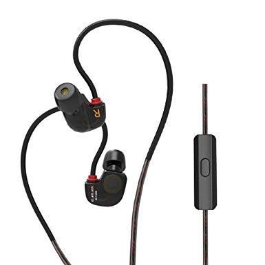 Easy KZ ATE S in Ear Earphones Hifi KZ ATE-S Stereo Sport Earphone Super Bass Noise Canceling Hifi Headphones (Black with mic)