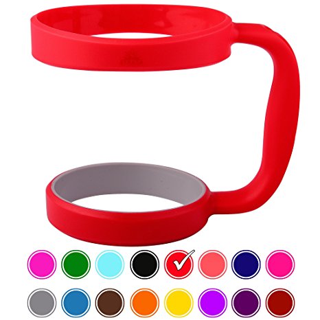 STRATA CUPS RED 30oz Tumbler Handle For YETI tumbler, RTIC, OZARK trail tumbler, SIC, and Other Ramblers Cups – No Slip Grip - BPA FREE