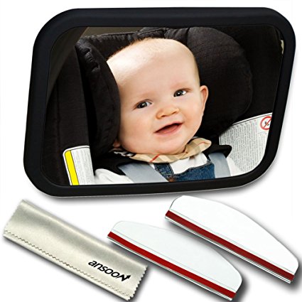 Baby Car Mirror ,Ansoon Adjustable Auto Baby Car Back Seat Mirror for Infant Child Toddler Rear Ward Facing Safety View Reflection