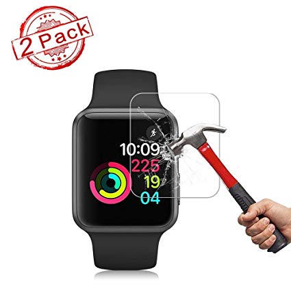 2 Pack Apple 38mm Watch Screen Protector (38mm Series 3/2/1 Compatible) Live2Pedal Full Coverage Anti-Scratch/Anti-Fingerprint/High Definition Screen Protector Compatible Apple Watch 38 mm