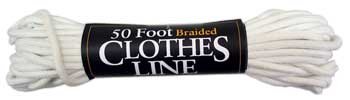 50ft Cotton Braided Clothes Line Rope (3/16-inch) Cotton Rope