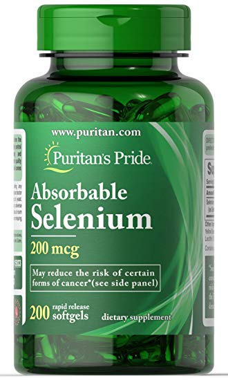 Puritan's Pride Absorbable Selenium 200 mcg-200 Softgels