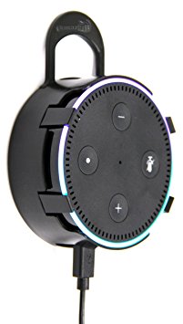 Amaz247 2nd generation Echo Dot Protective Case for Echo Dot Gen 2, Alexa Case Cover Bag Box accessories, wall mount with hanger loop (Black)