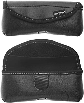 Case Star Black PU Leather Glasses Pouch Case For Sunglasses Reading Eyeglasses Eyewear