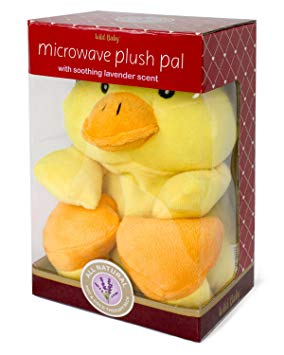 WILD BABY Microwave Plush Pal - Cozy Heatable Stuffed Animal with Lavender Scent, 10” Yellow Ducky