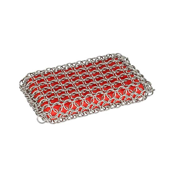 Lodge Chainmail Scrubbing Pad, Red