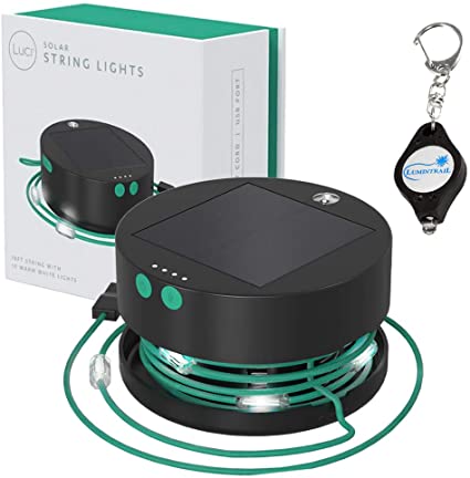 MPOWERD Luci Solar String Lights & Mobile Charger Bundle with a Lumintrail Keychain Light