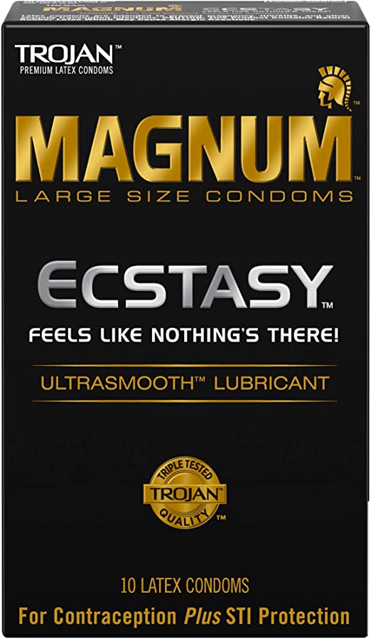 Trojan Magnum Ecstasy Large Size Condoms - 10 Count