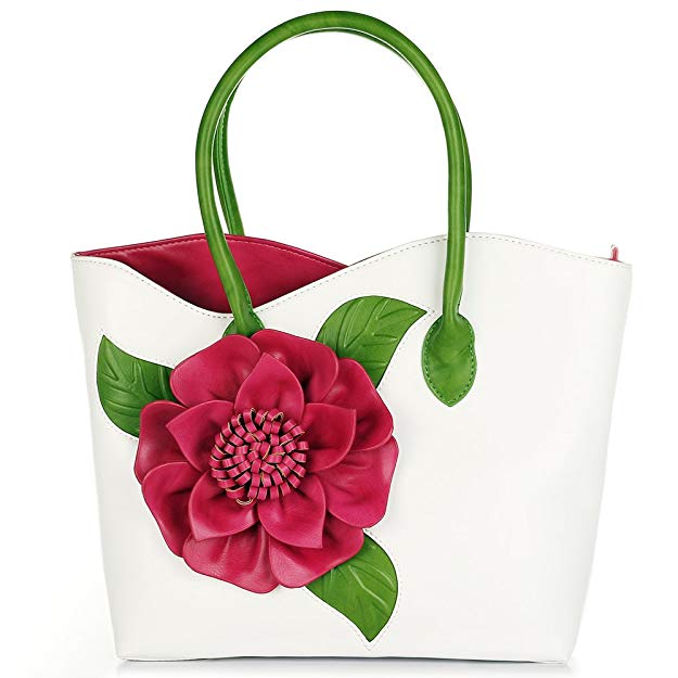 Women Handbag 3D Flower Seris PU Leather Purse Tote Bag By Vanillachocolate