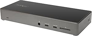 StarTech.com USB C Dock - Triple 4K Monitor USB Type-C Docking Station - 100W Power Delivery - DP 1.4 Alt Mode & DSC, 2x DisplayPort 1.4/HDMI 2.0 - 6xUSB (2x 10Gbps) - Windows/Chrome (DK31C2DHSPDUE)