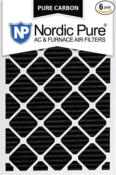 Nordic Pure 18x30x1PCP-6 Pure Carbon Pleated Air Filters (6 Pack), 18" x 30" x 1"