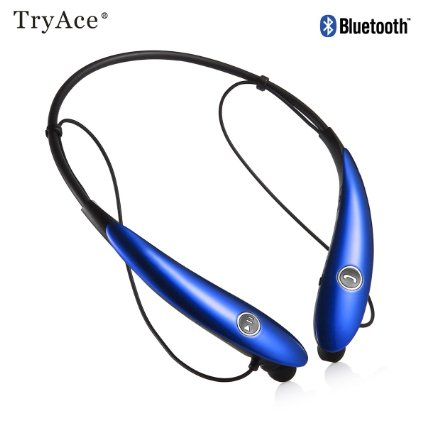 Tryace® Hv-900 Wireless Music Stereo CSR Bluetooth 4.0 Headset Universal Vibration Lightweight Neckband Style Headphone Earphone for Iphone,samsung,,android Tablet and Enabled Bluetooth Devices (Blue)